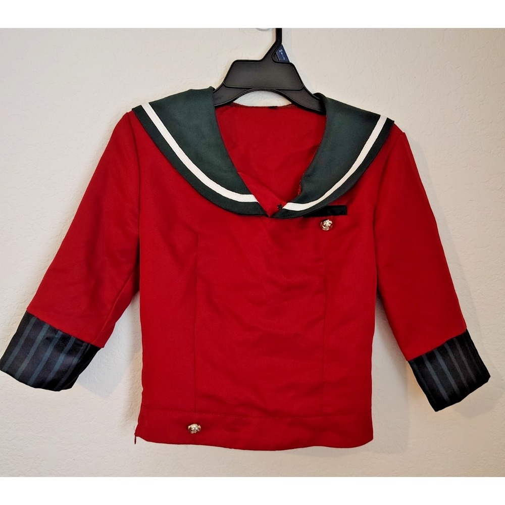 Danganronpa Maki Harukawa Anime Cosplay Costume Size M - Top Skirt Bow Hair Ties